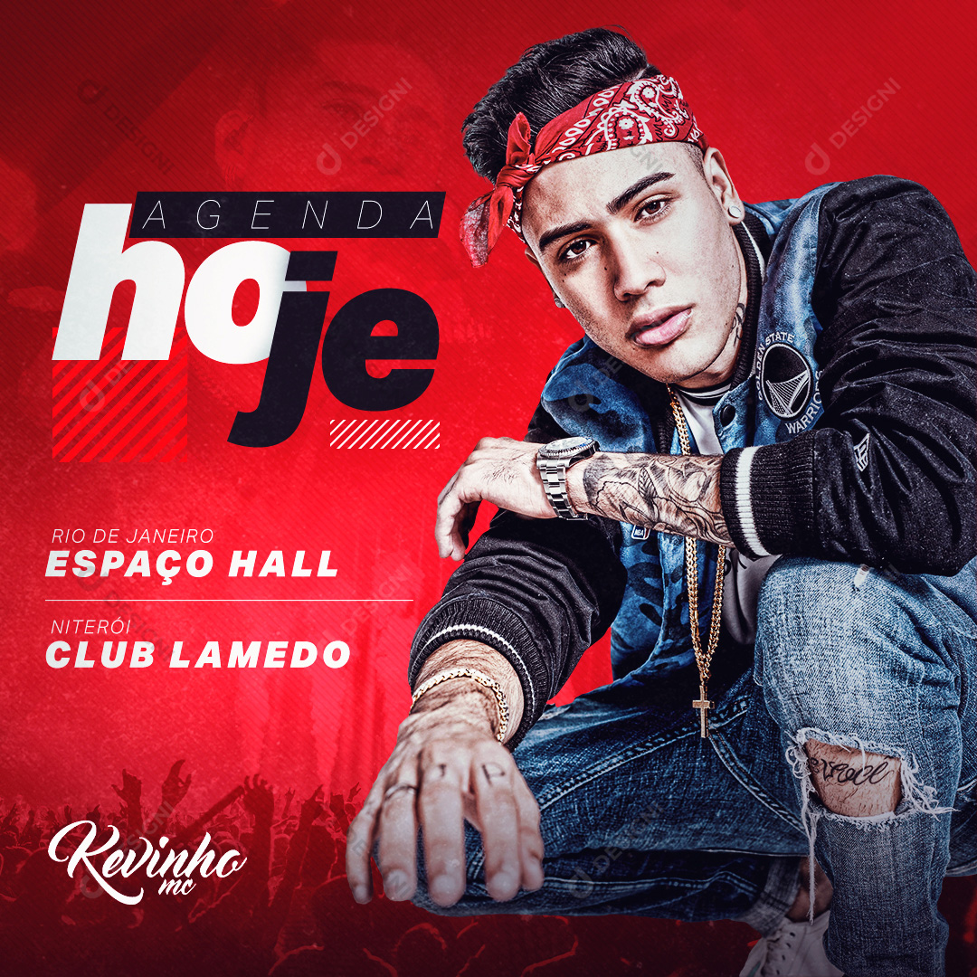 Agenda Editável MC Kevinho Artistas PSD Editável