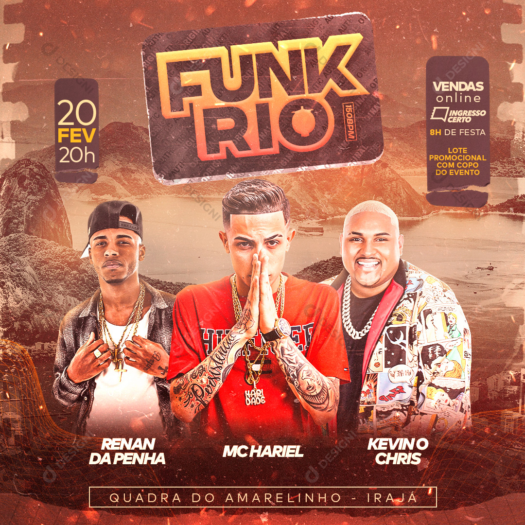 Funk Rio Evento Social Media PSD Editável