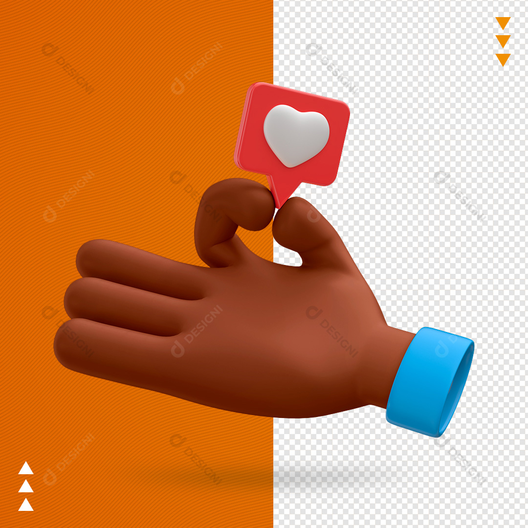 Emoji Mão Segurando Like PSD