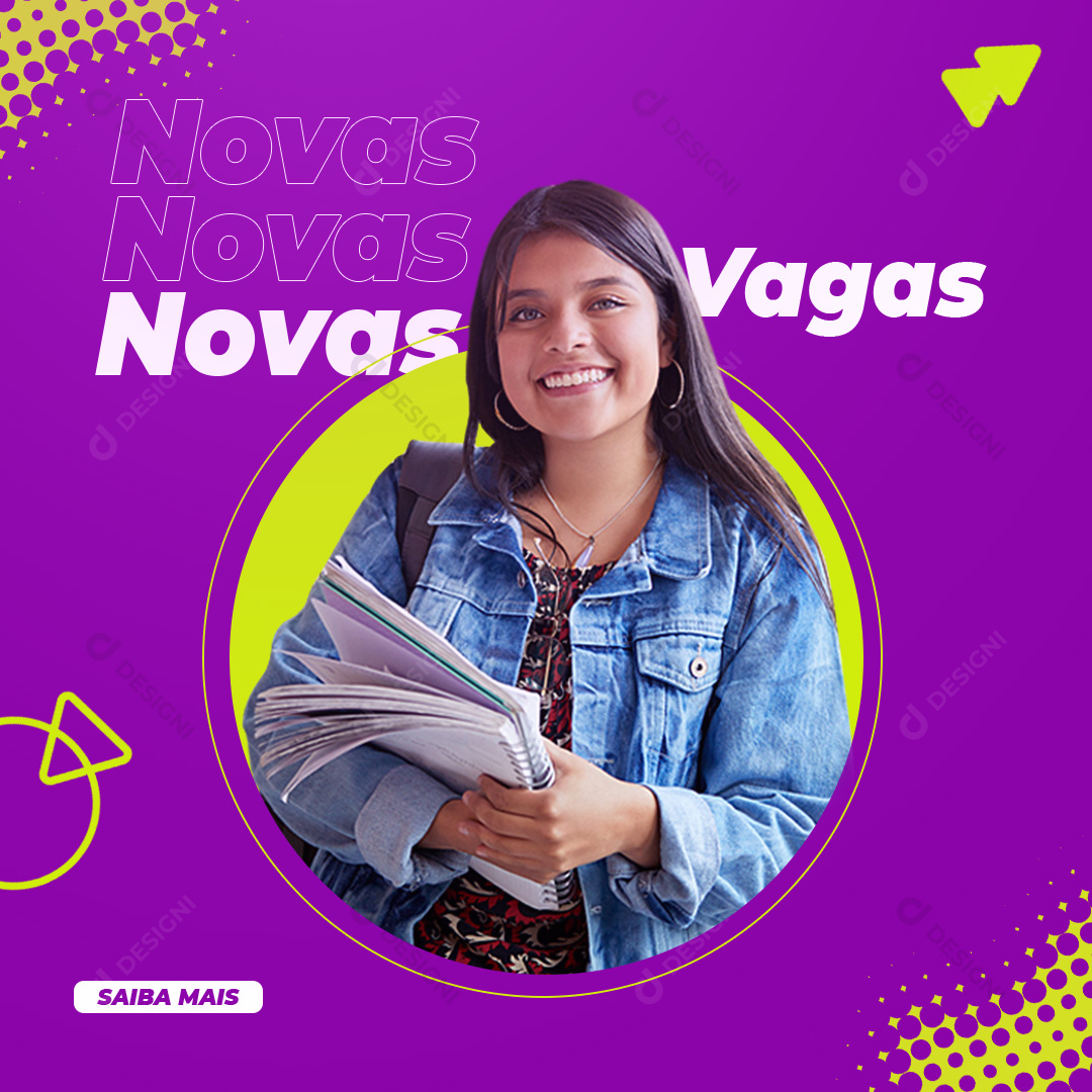 Novas Vagas Social Media PSD Editável