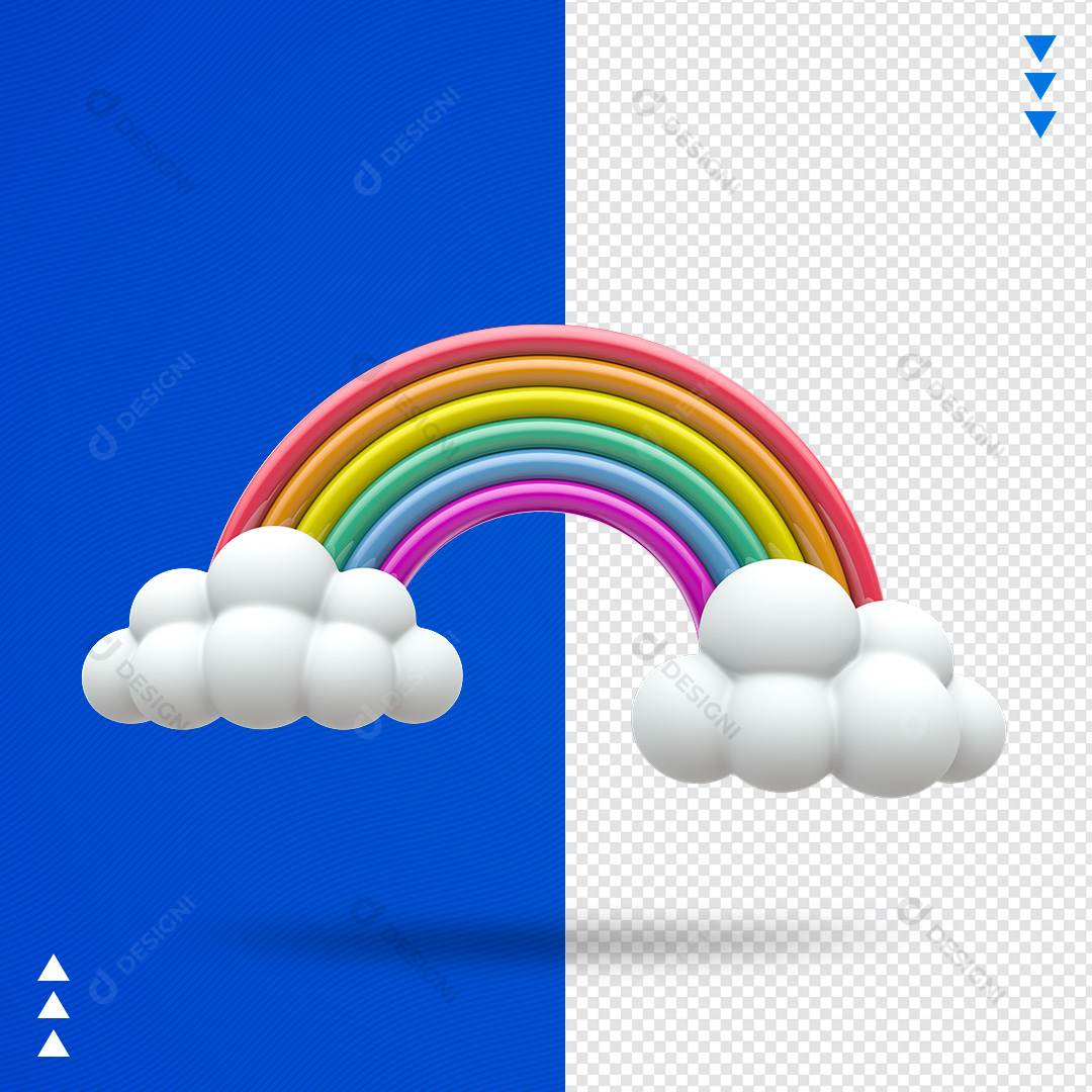 Arco-íris Cartoon PSD