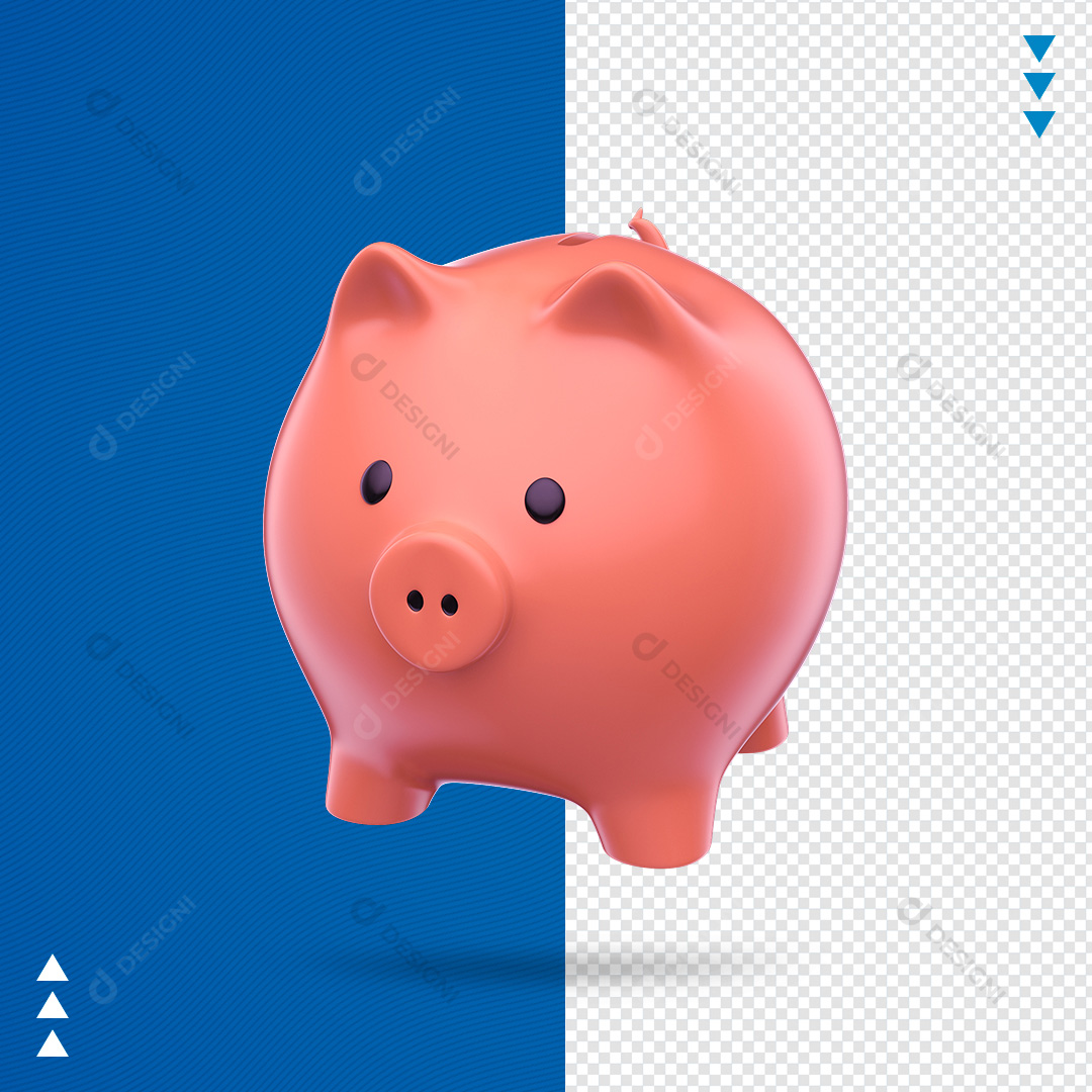 Cofrinho com Formato de Porco PSD