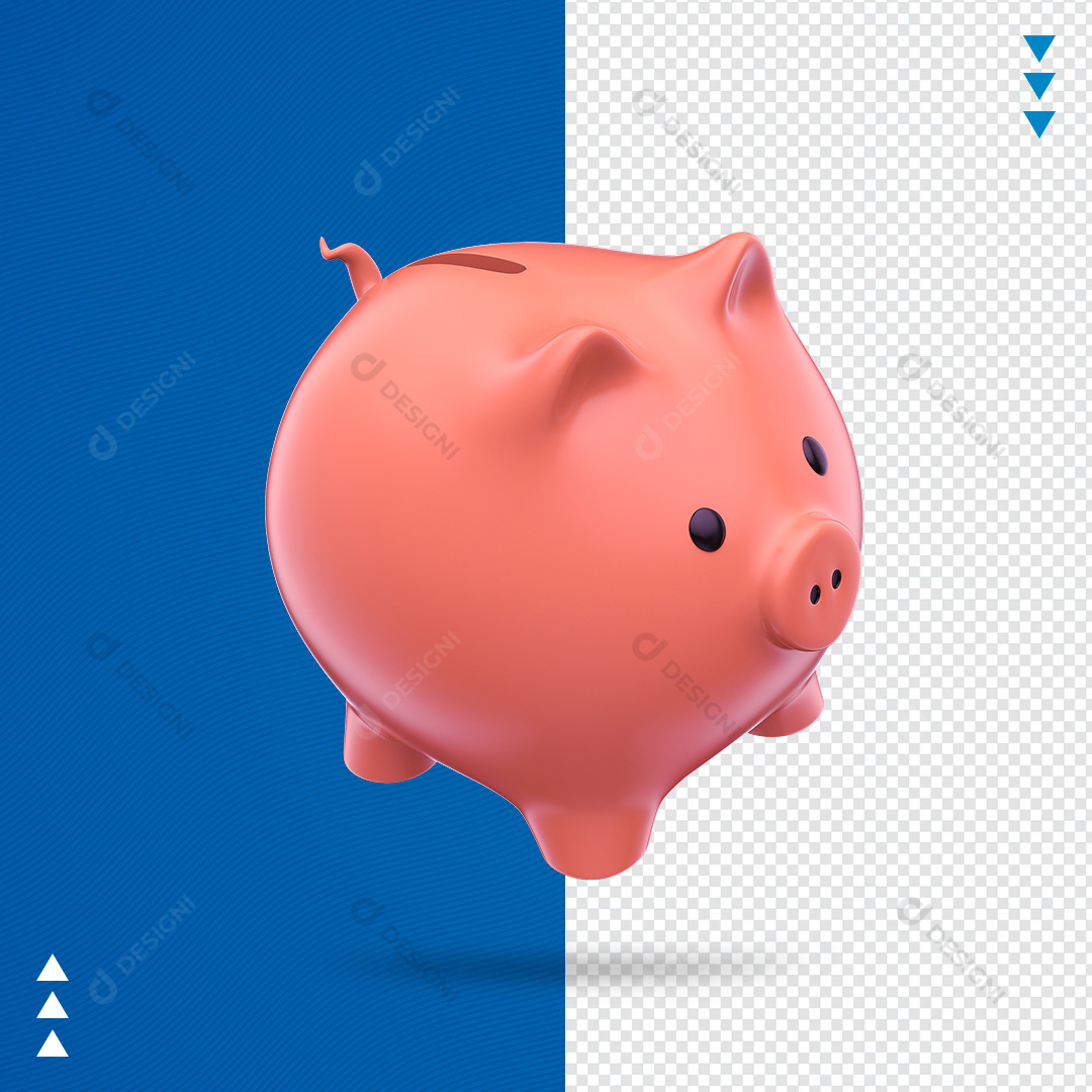 Cofrinho com Formato de Porco PSD