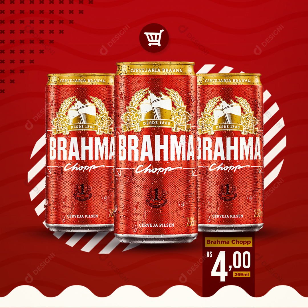Brahma Chopp Social Media PSD Editável Bares