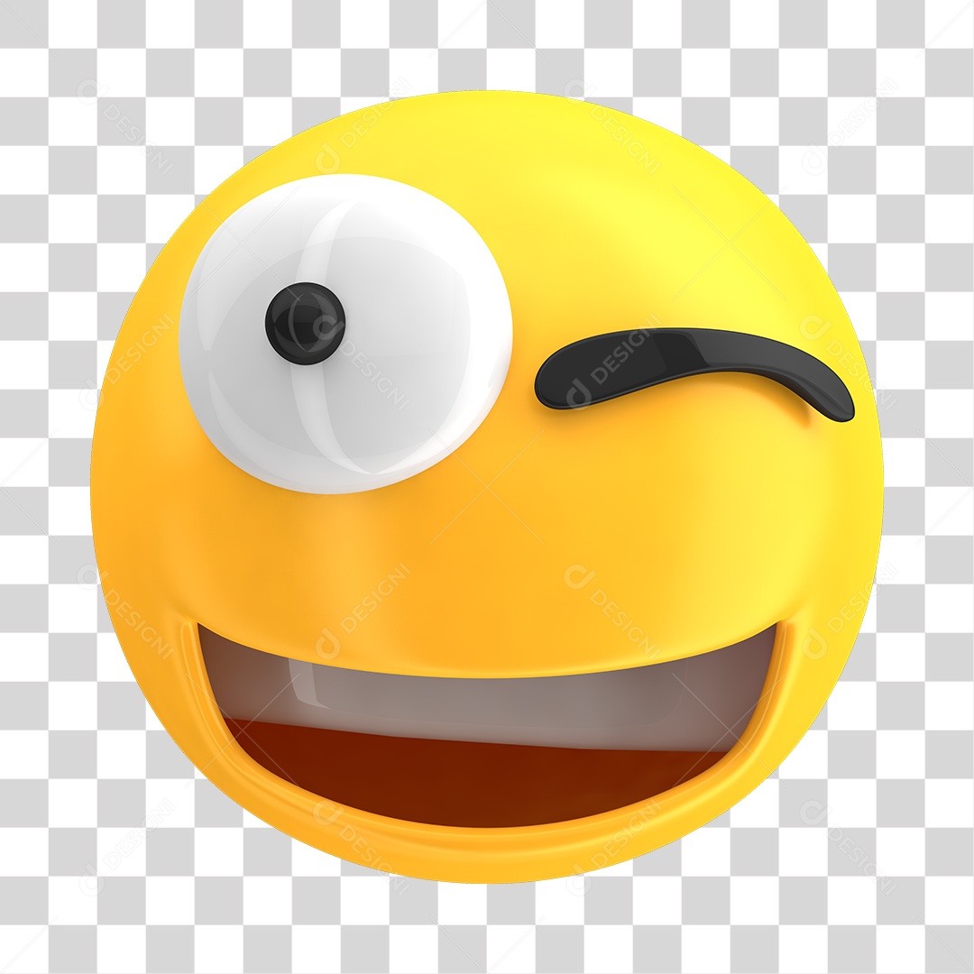 Emoji Piscando PNG Transparente Sem Fundo