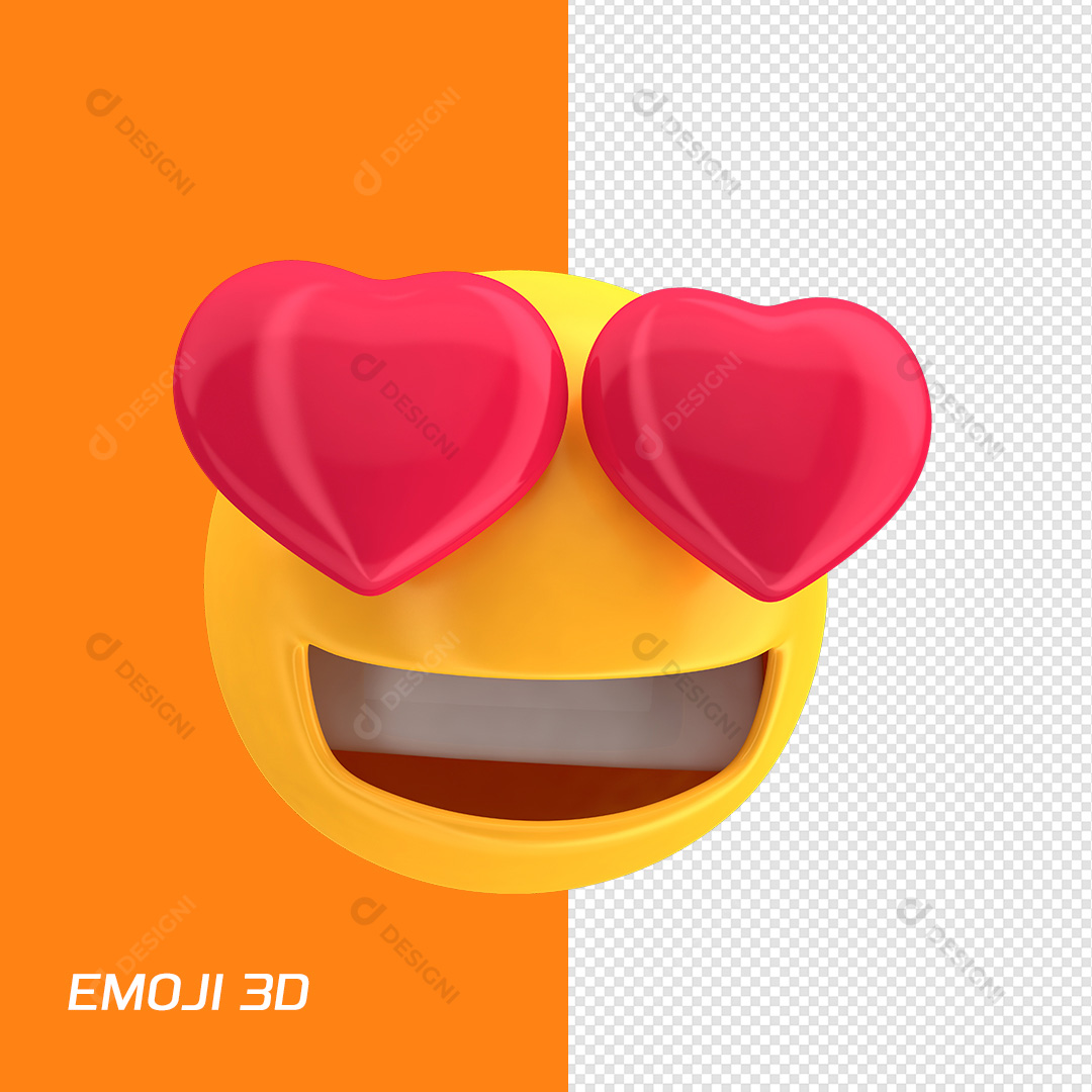 Emoji de Apaixonado PNG Transparente Sem Fundo