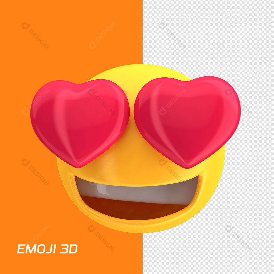 Emoji de Apaixonado PNG Transparente Sem Fundo