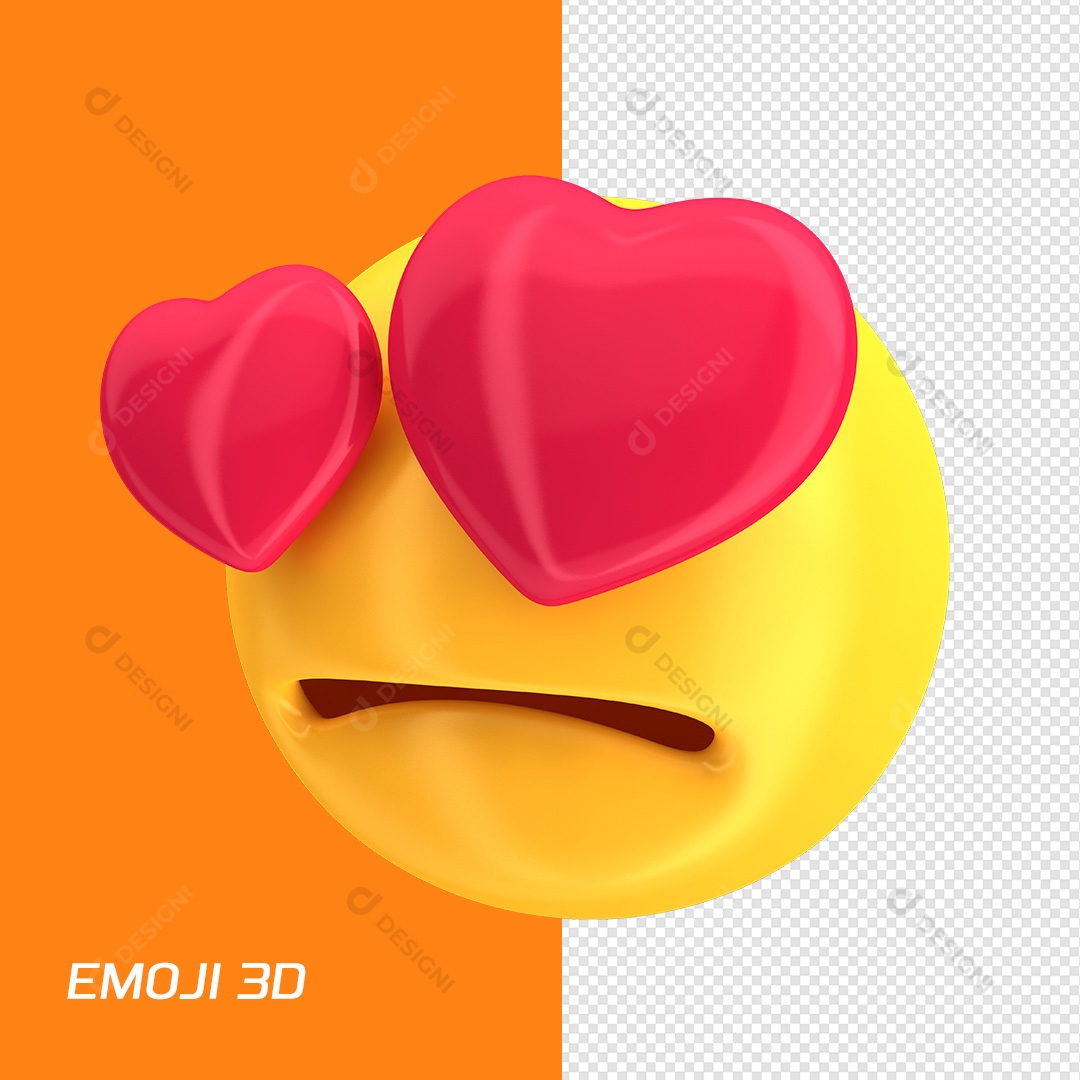 Emoji de Apaixonado Triste PNG Transparente Sem Fundo