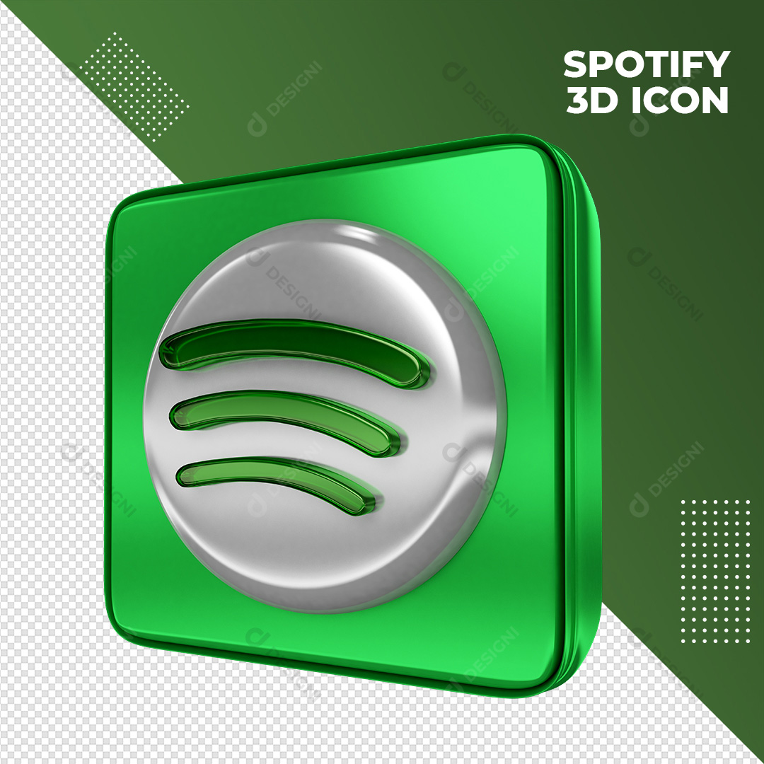 Ícone 3D Spotify PNG Transparente Sem Fundo
