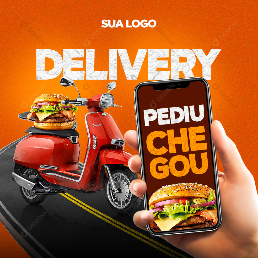 Hambúrguer Social Media PSD Editável Delivery