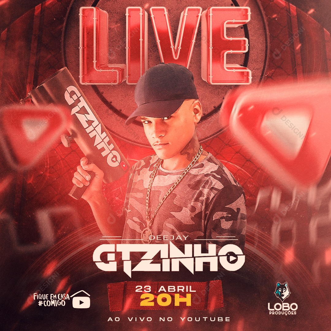 Flyer Live Dj Gtzinho Social Media PSD Editável