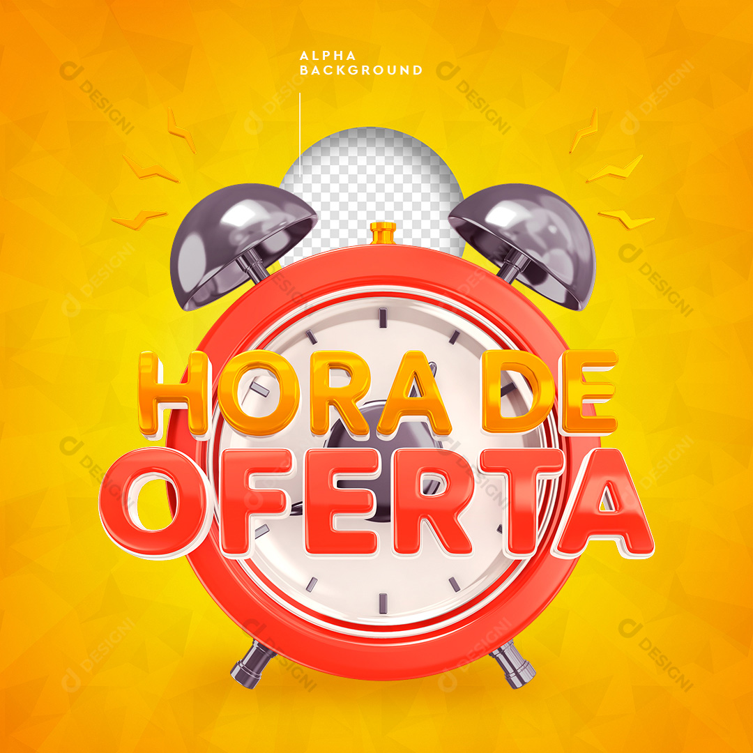 Selo 3D Hora da Oferta PNG Transparente Sem Fundo