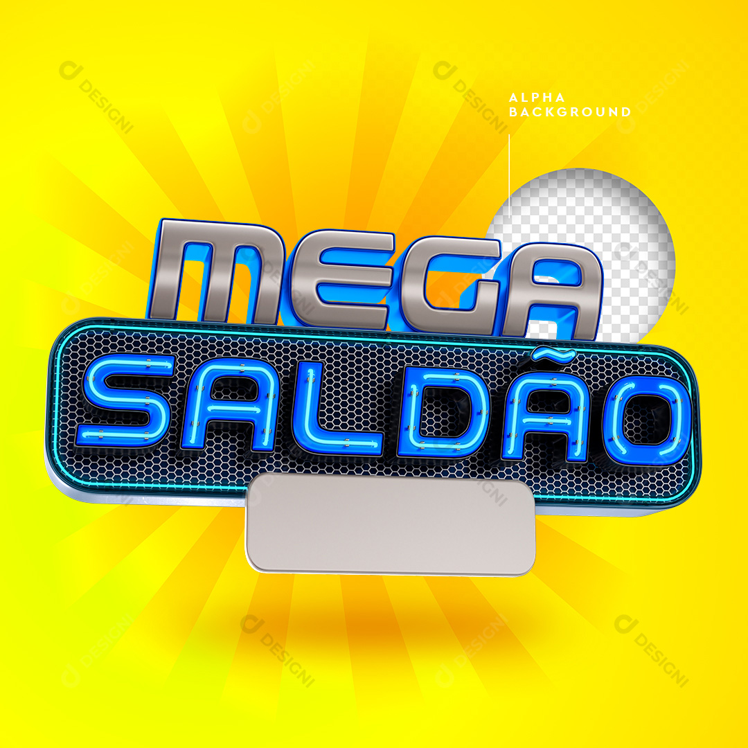 Selo 3d Mega Saldão PNG Transparente Sem Fundo
