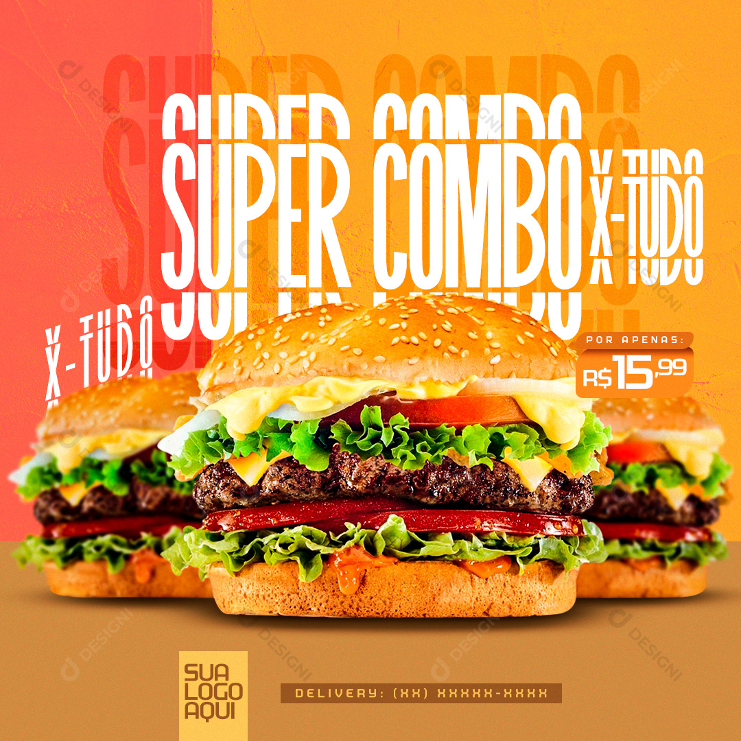 Super Combo X-Tudo Social Media PSD Editável