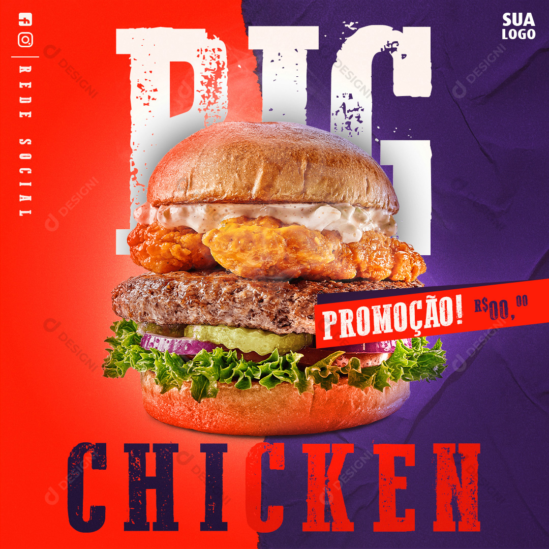 Hambúrguer Hamburgueria Lanche PSD Editável Photoshop