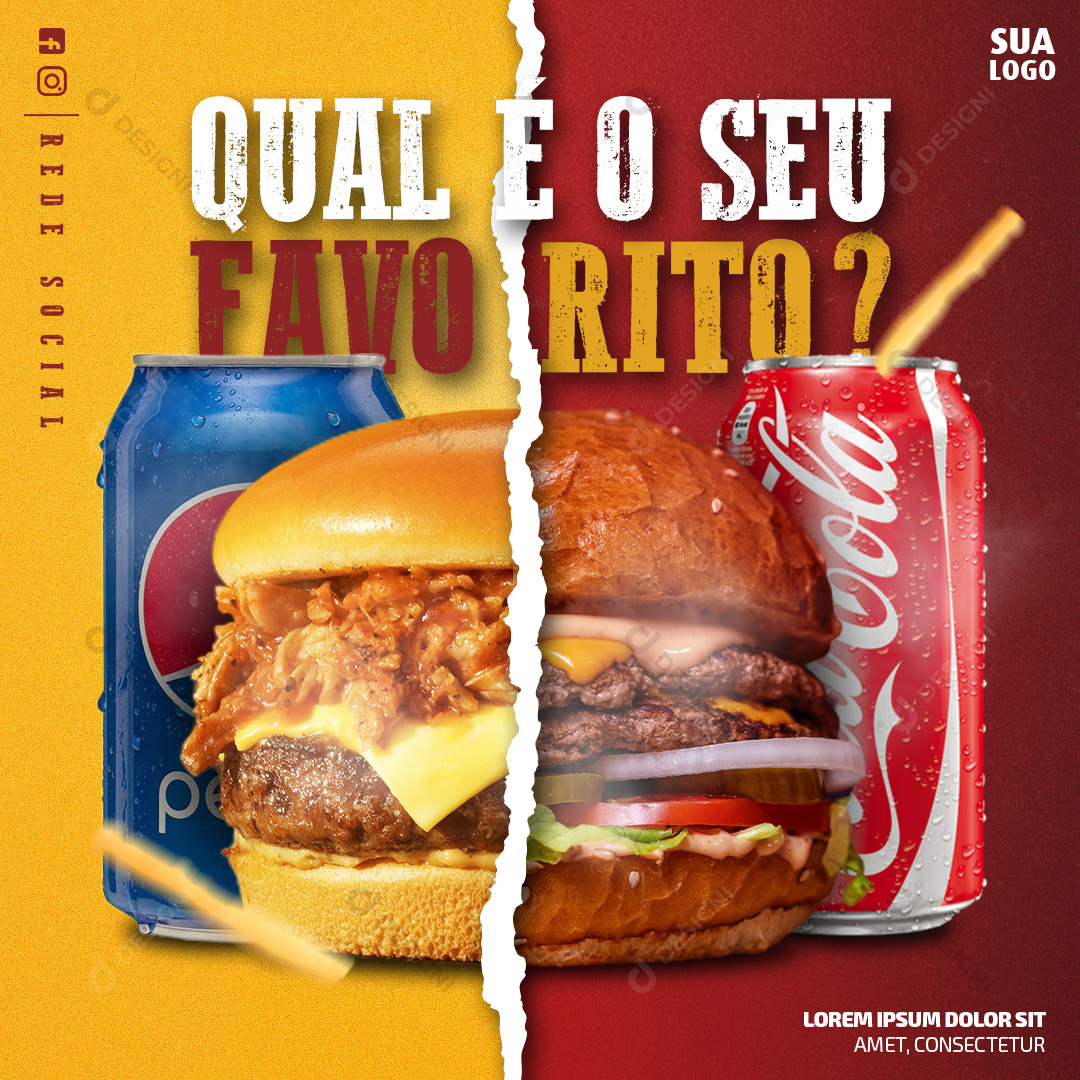 Hambúrguer Hamburgueria Lanche PSD Editável Photoshop