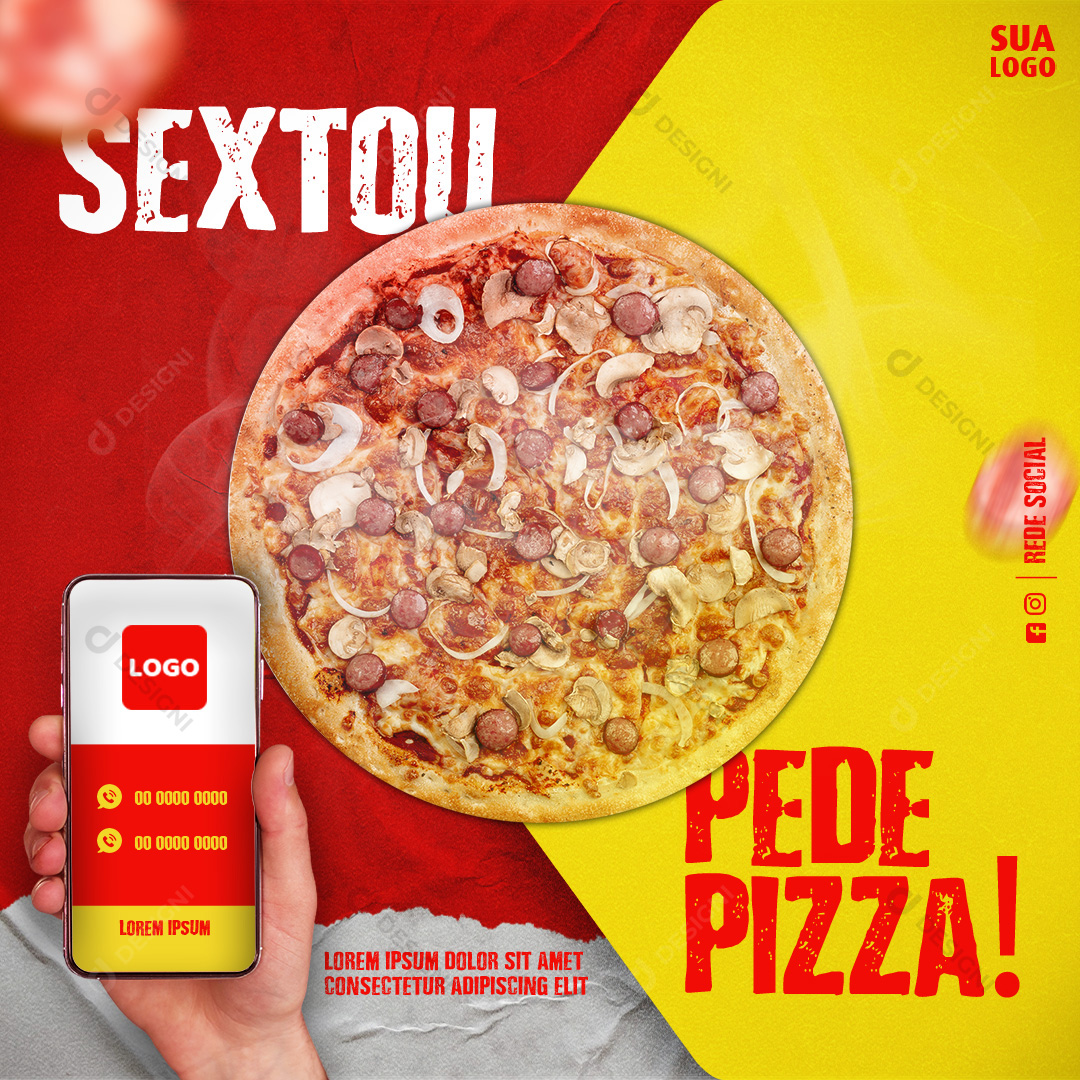 Pizza Pizzaria Social Media PSD Editável Photoshop
