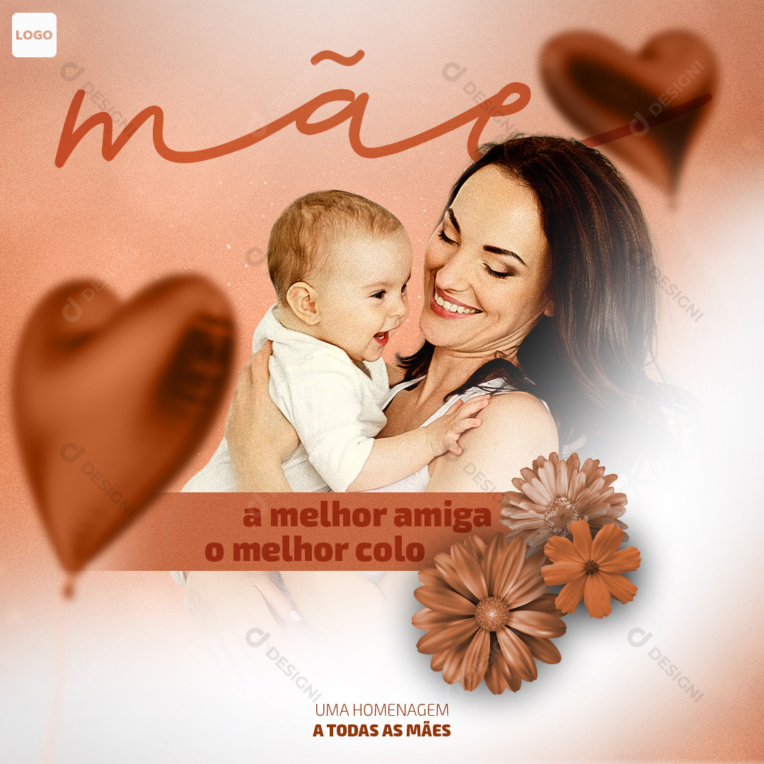 Feliz Dia Das Mães Social Media PSD Editável