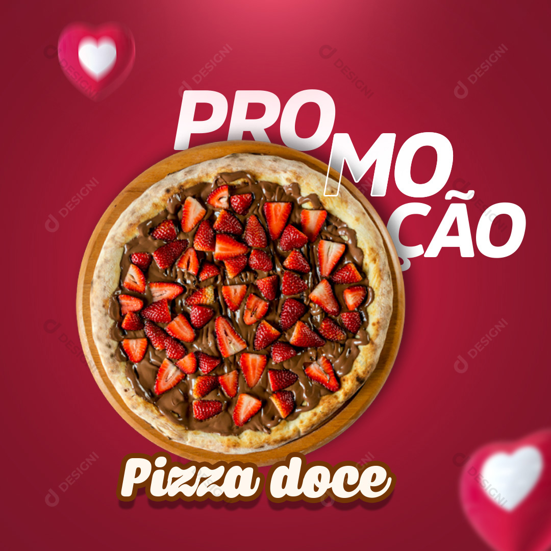 Pizza Doce Promoção Social Media PSD Editável