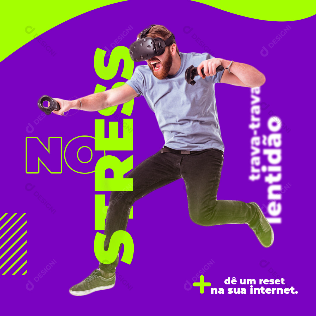 Provedor de Internet Social Media PSD Editável