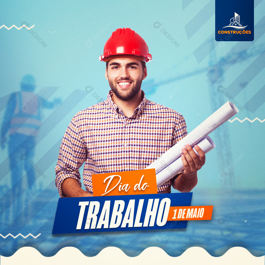 Dia do Trabalho Social Media PSD Editável Data Comemorativa