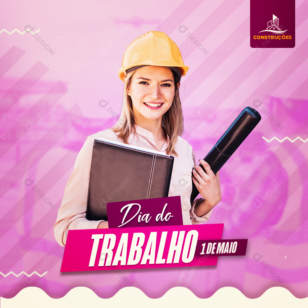 Dia do Trabalho Social Media PSD Editável Data Comemorativa