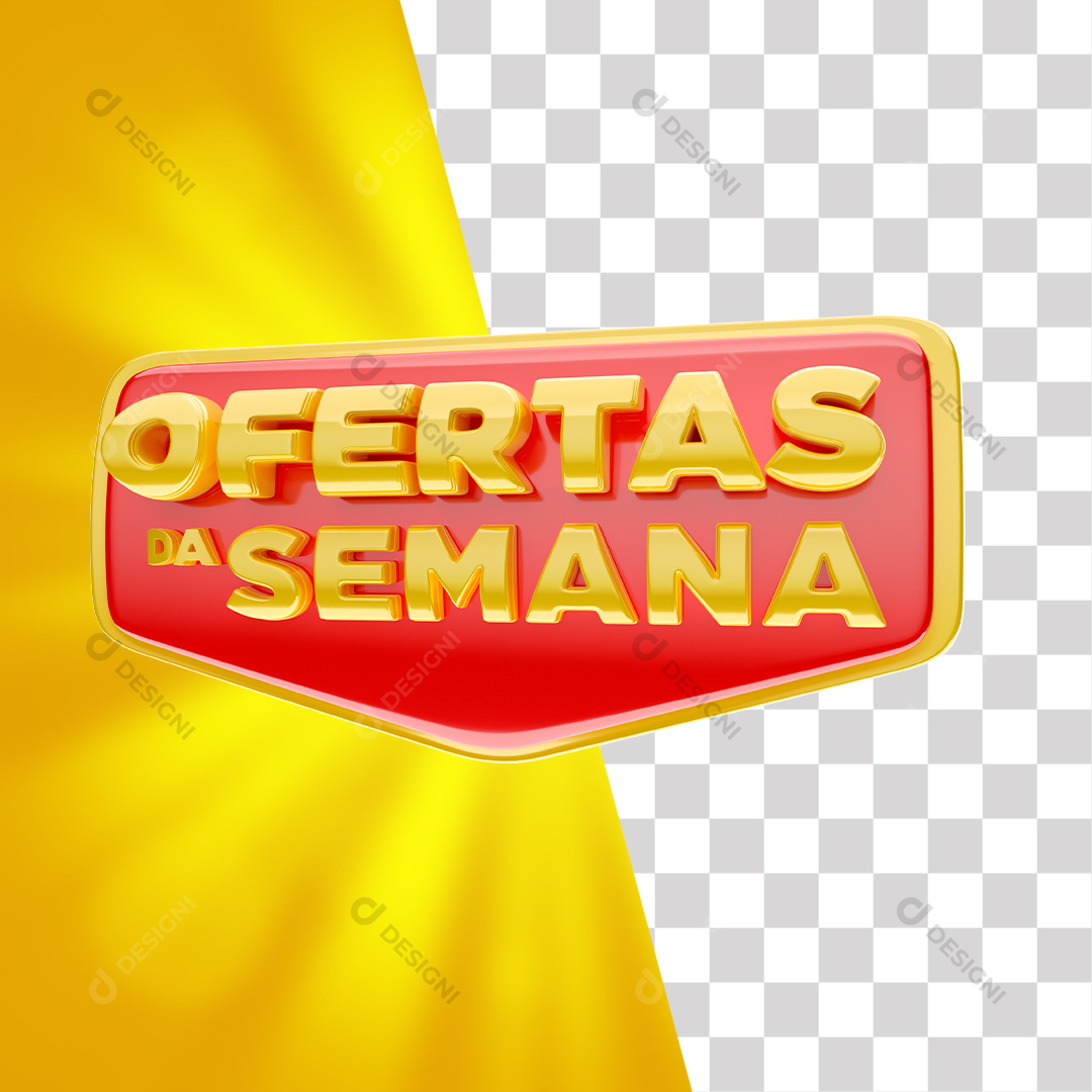 Selo 3D Semana Da Oferta PNG Transparente