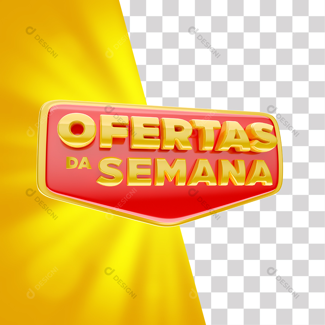 Selo 3D Oferta Da Semana PNG Transparente