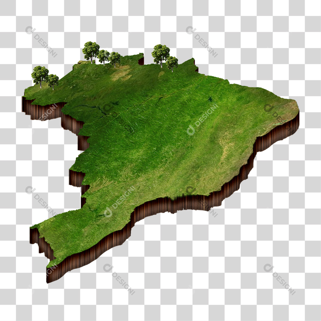 Mapa do Brasil 3D PNG Transparente Sem Fundo