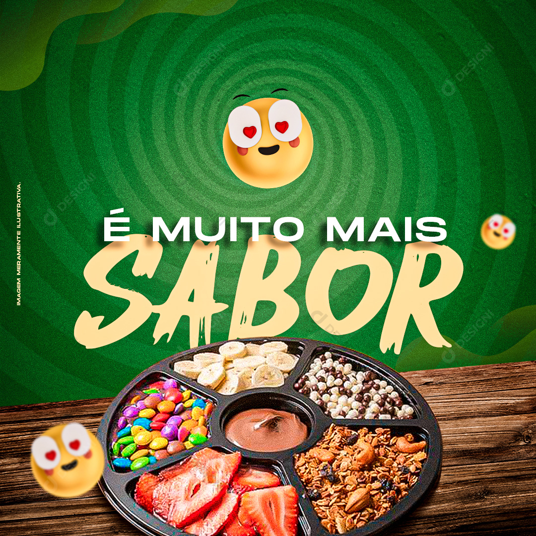 Açaí Mais Sabor Social Media PSD Editável