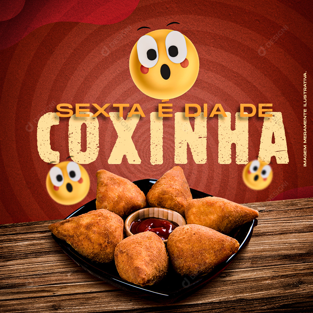 Sexta Dia de Coxinha Social Media PSD Editável