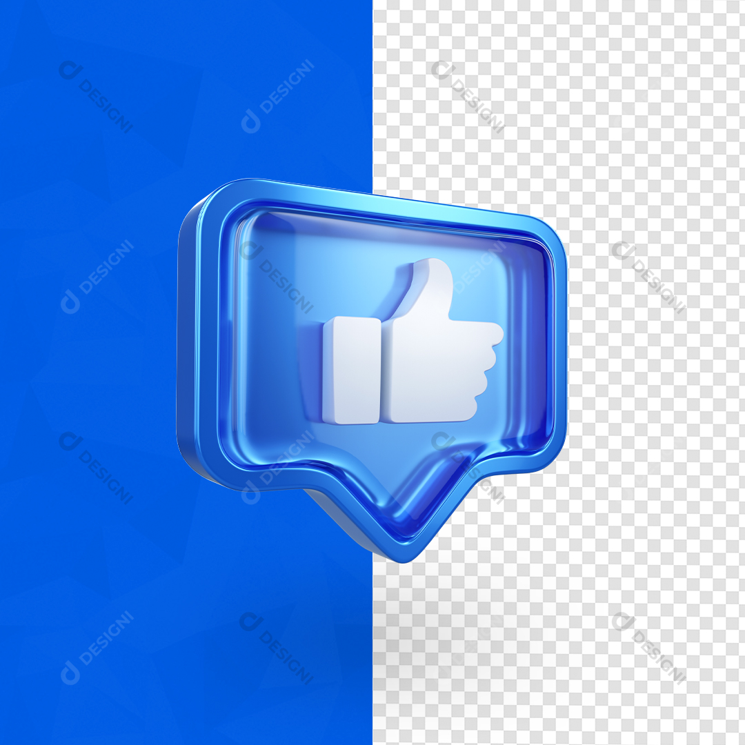 Ícone 3D Do Facebook Para Composição PNG Transparente Sem Fundo