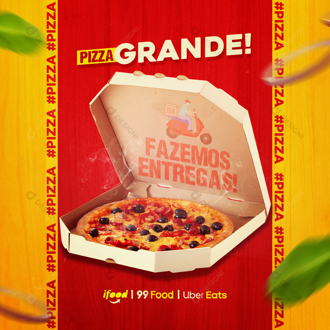 Pizza Pizzarias Social Media PSD Editável Deliverys