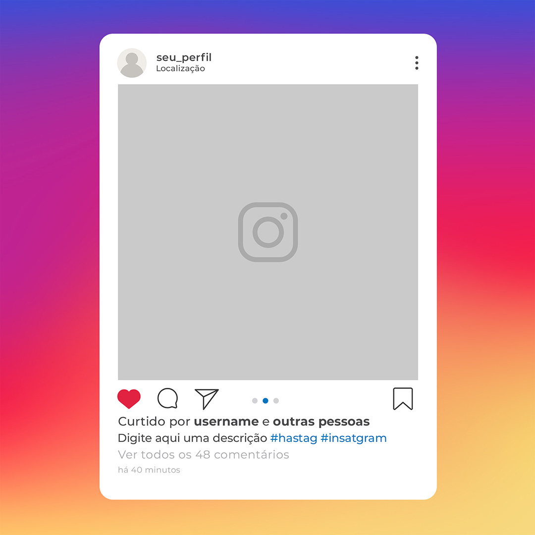 Mockup Postagem Instagram PSD Editável Photoshop