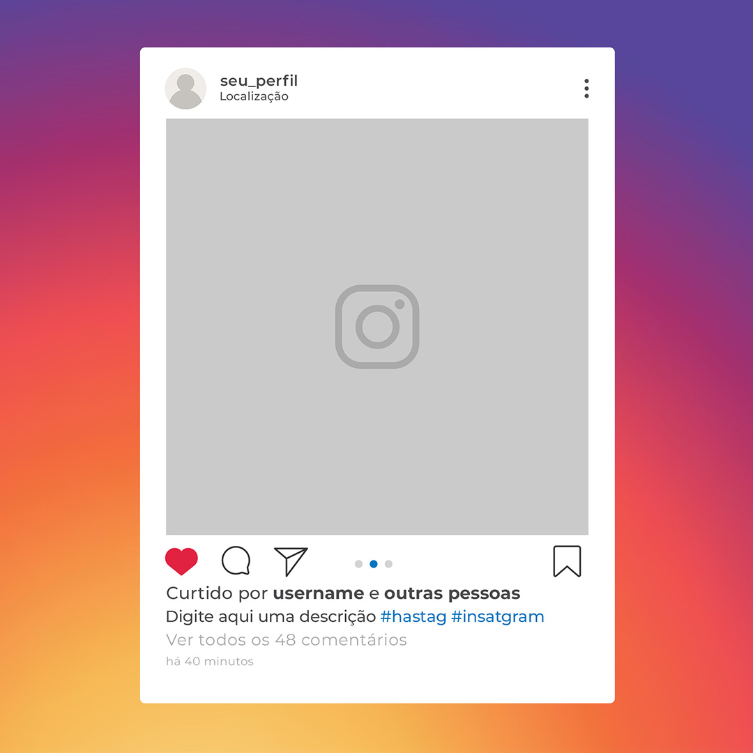 Mockup Postagem Instagram PSD Editável Photoshop