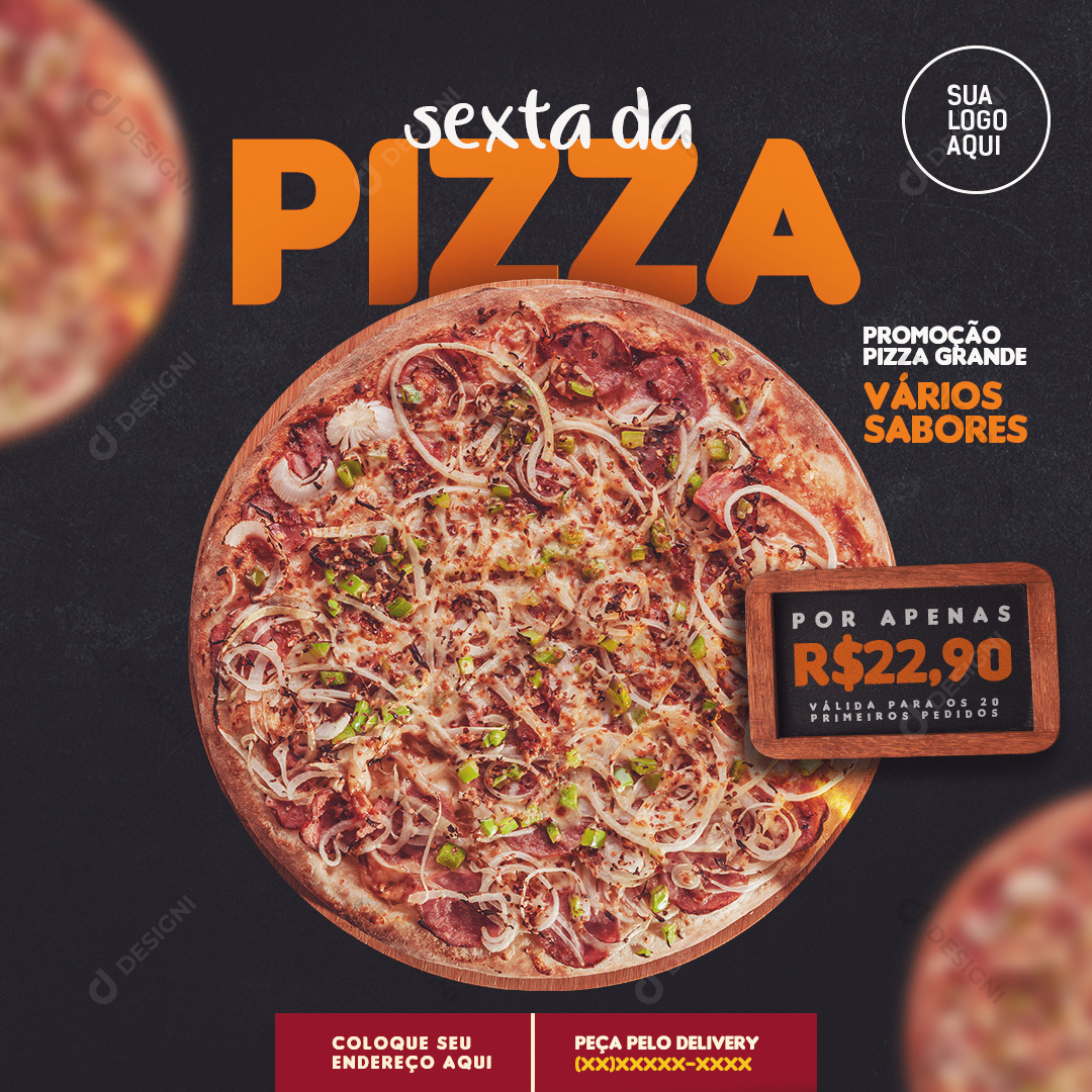 Sexta Da Pizza Social Media PSD Editável