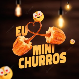 Mini Churros Social Media PSD Editável