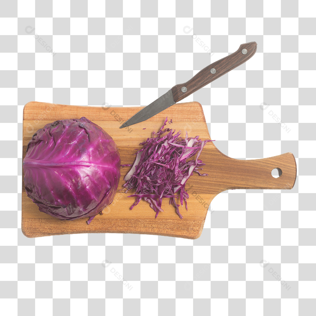 Tabua De Corte Com Repolho PNG Transparente Sem Fundo