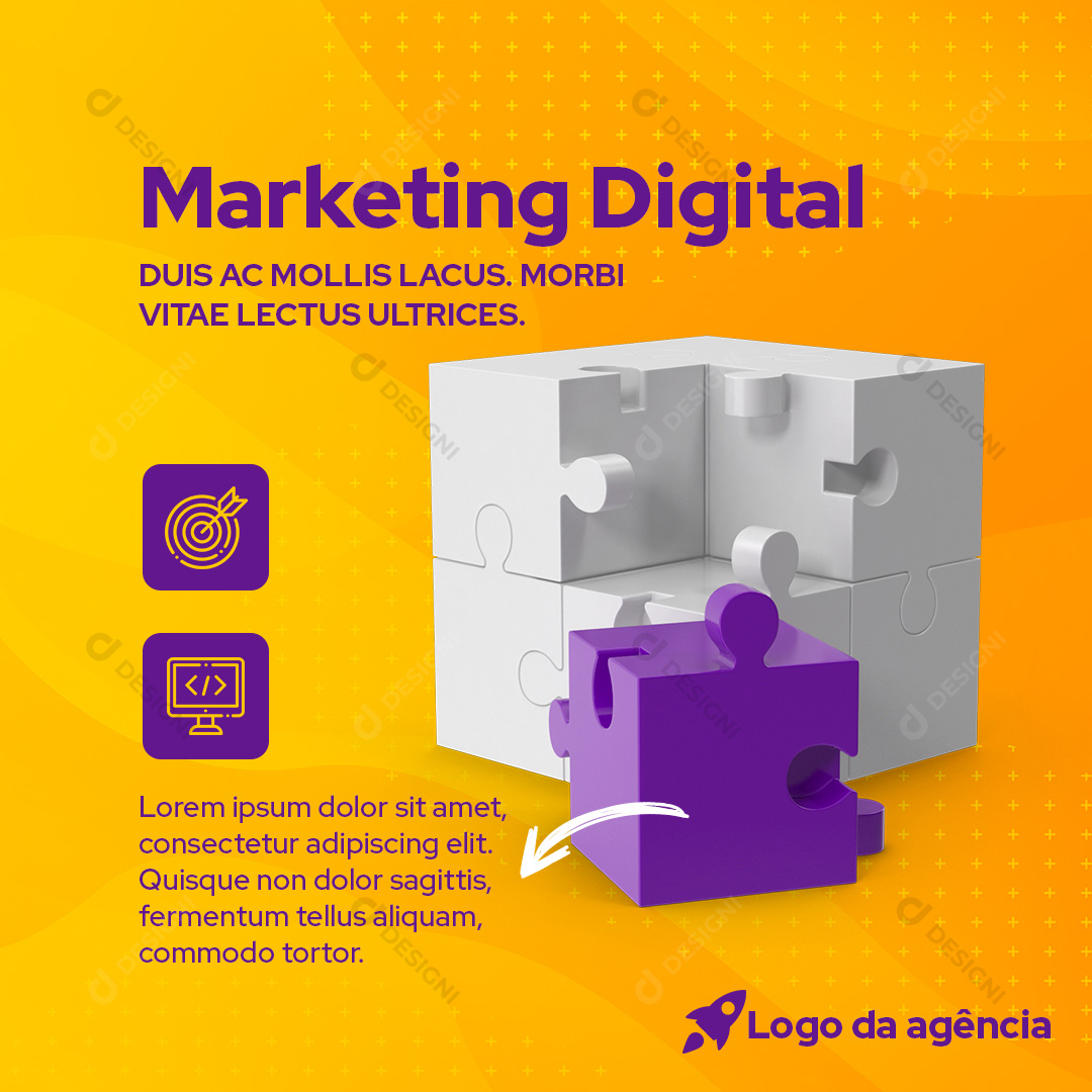 Agência de Marketing Social Media PSD Editável