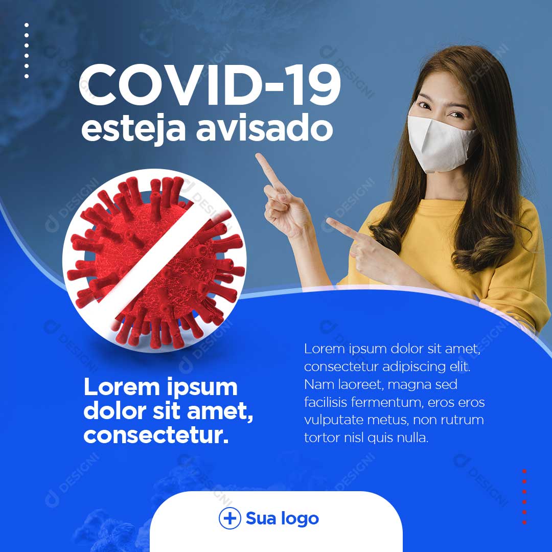 Post COVID19 Social Media PSD Editável