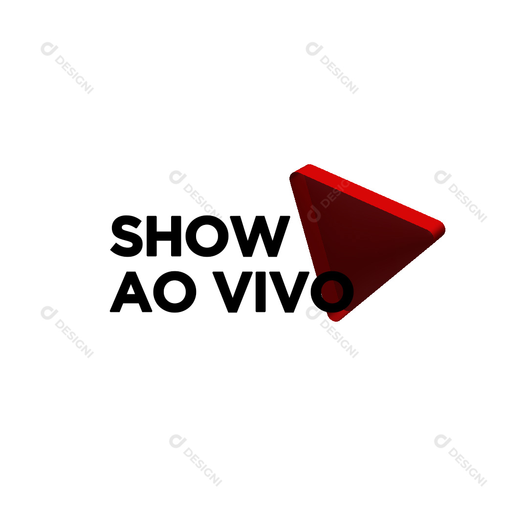 Selo Show Ao Vivo PSD Editável