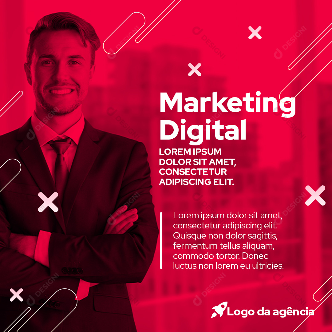 Agência de Marketing Digital Social Media PSD Editável