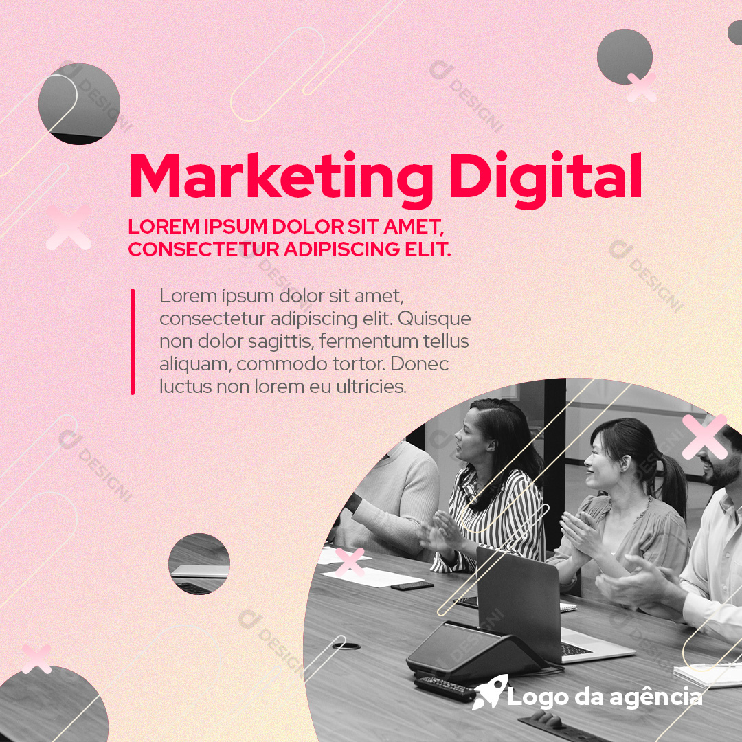 Agência de Marketing Digital Social Media PSD Editável