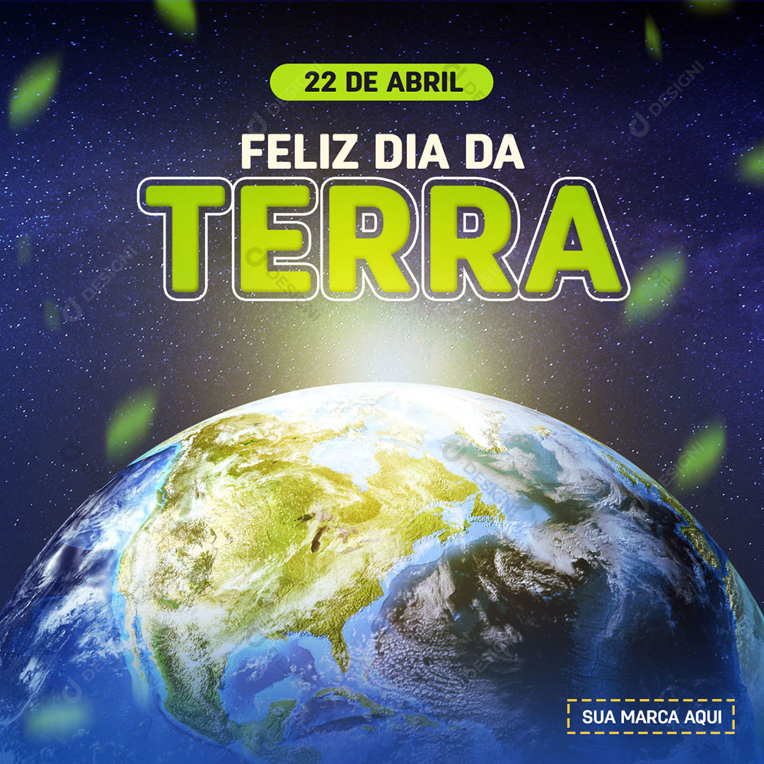 Dia da Terra 22 de Abril Social Media Post PSD Editável Photoshop