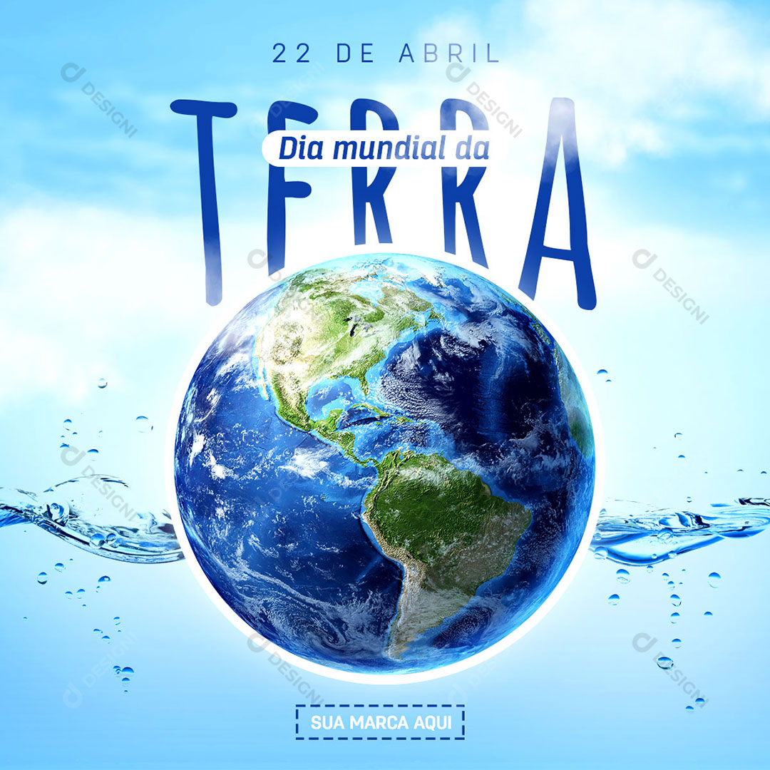 22 de Abril Dia da Terra Social Media Post PSD Editável Photoshop