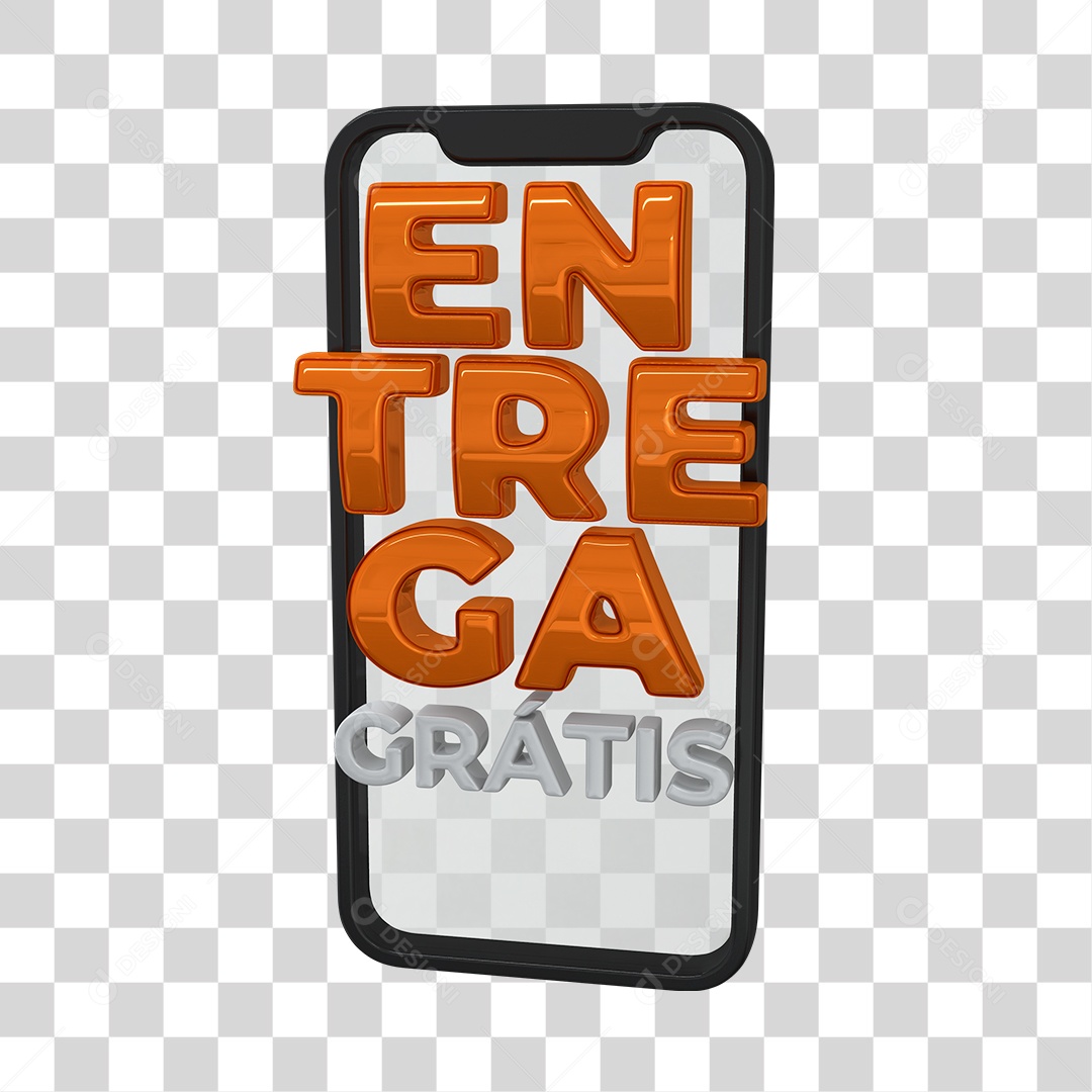 Celular 3D Composição PNG Transparente Sem Fundo