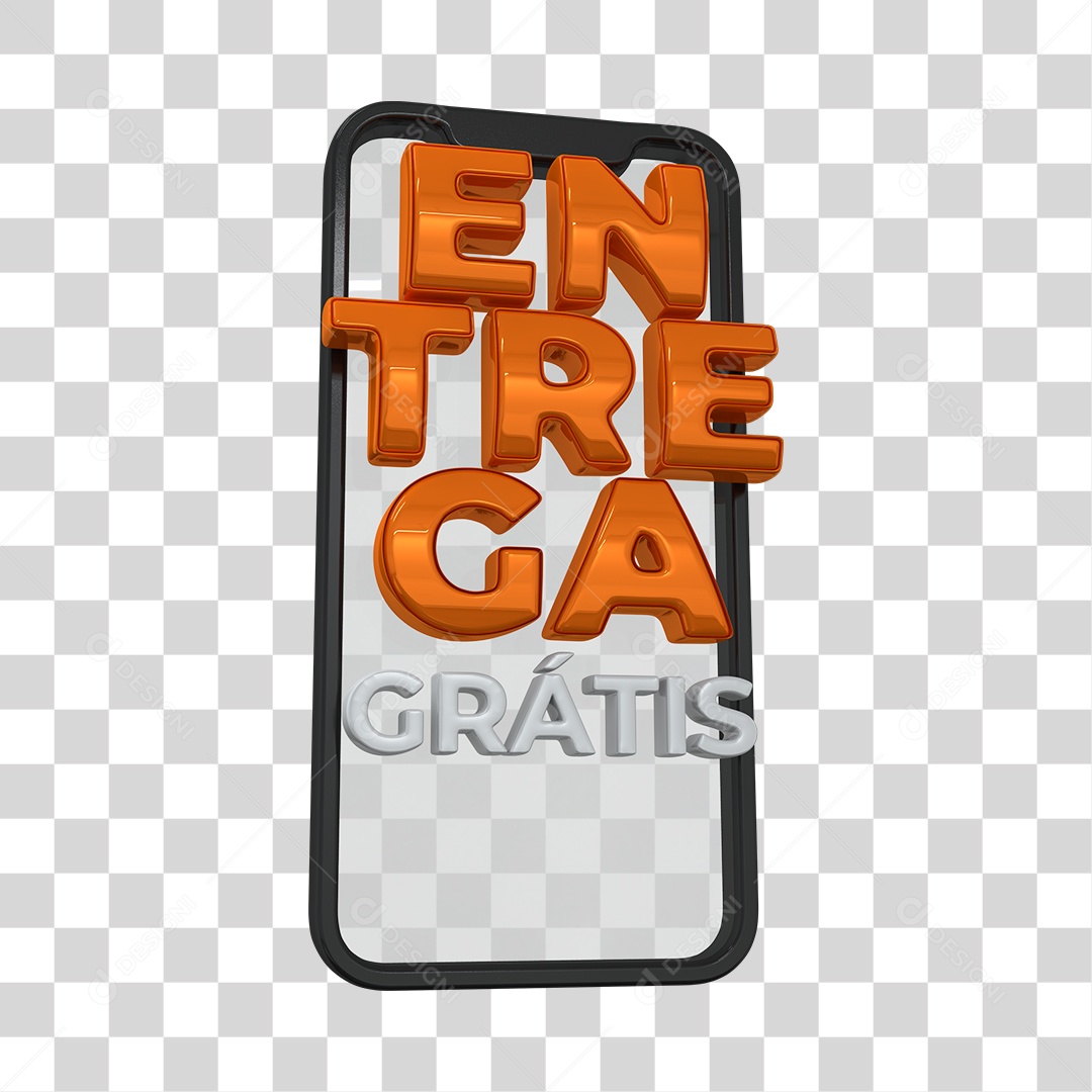 Celular 3D Composição PNG Transparente Sem Fundo