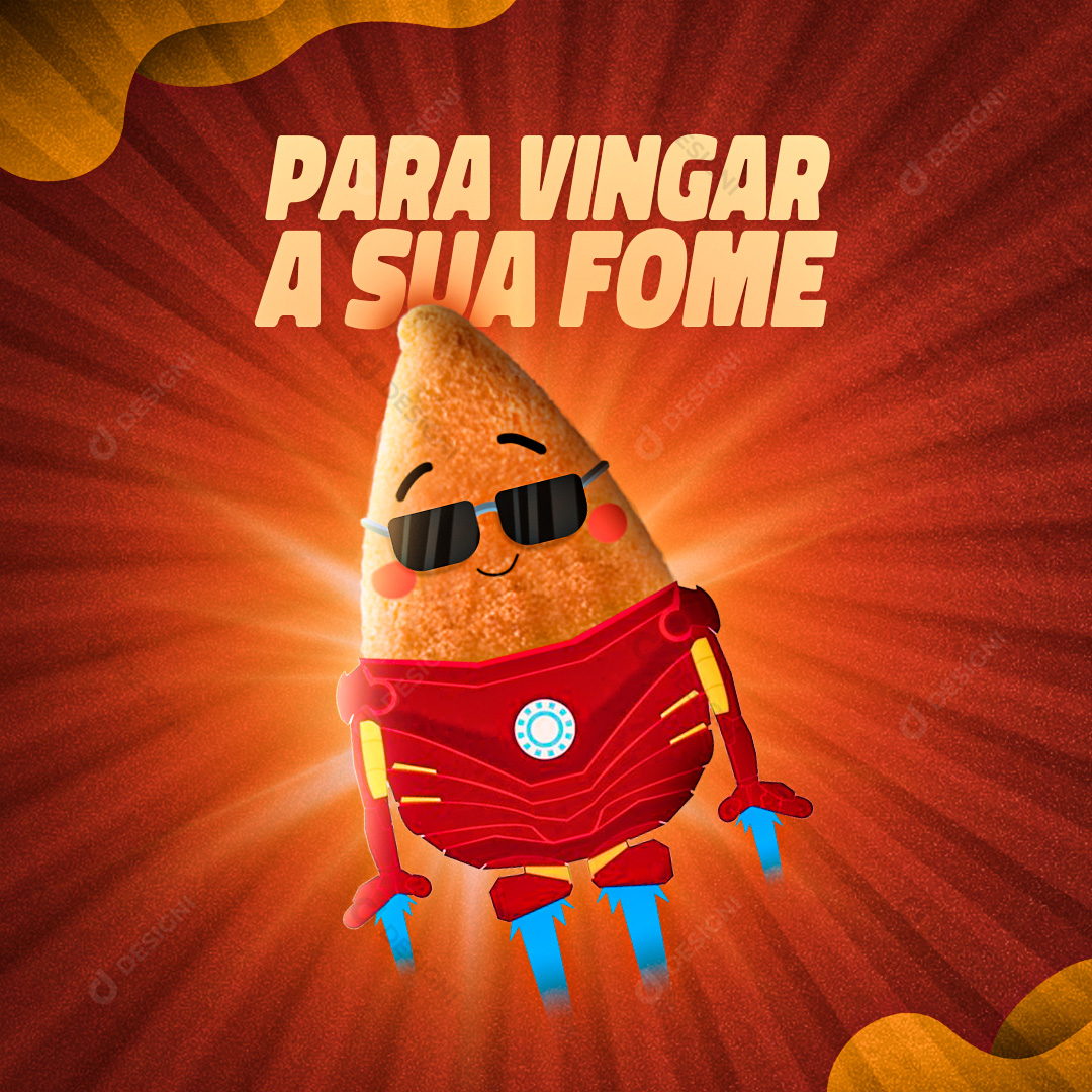 Coxinhas Para Vingar A Sua Fome Social Media PSD Editável