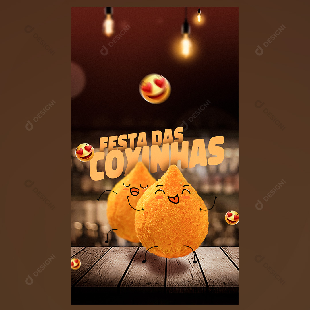 Festas das Coxinhas Social Media PSD Editável Stories