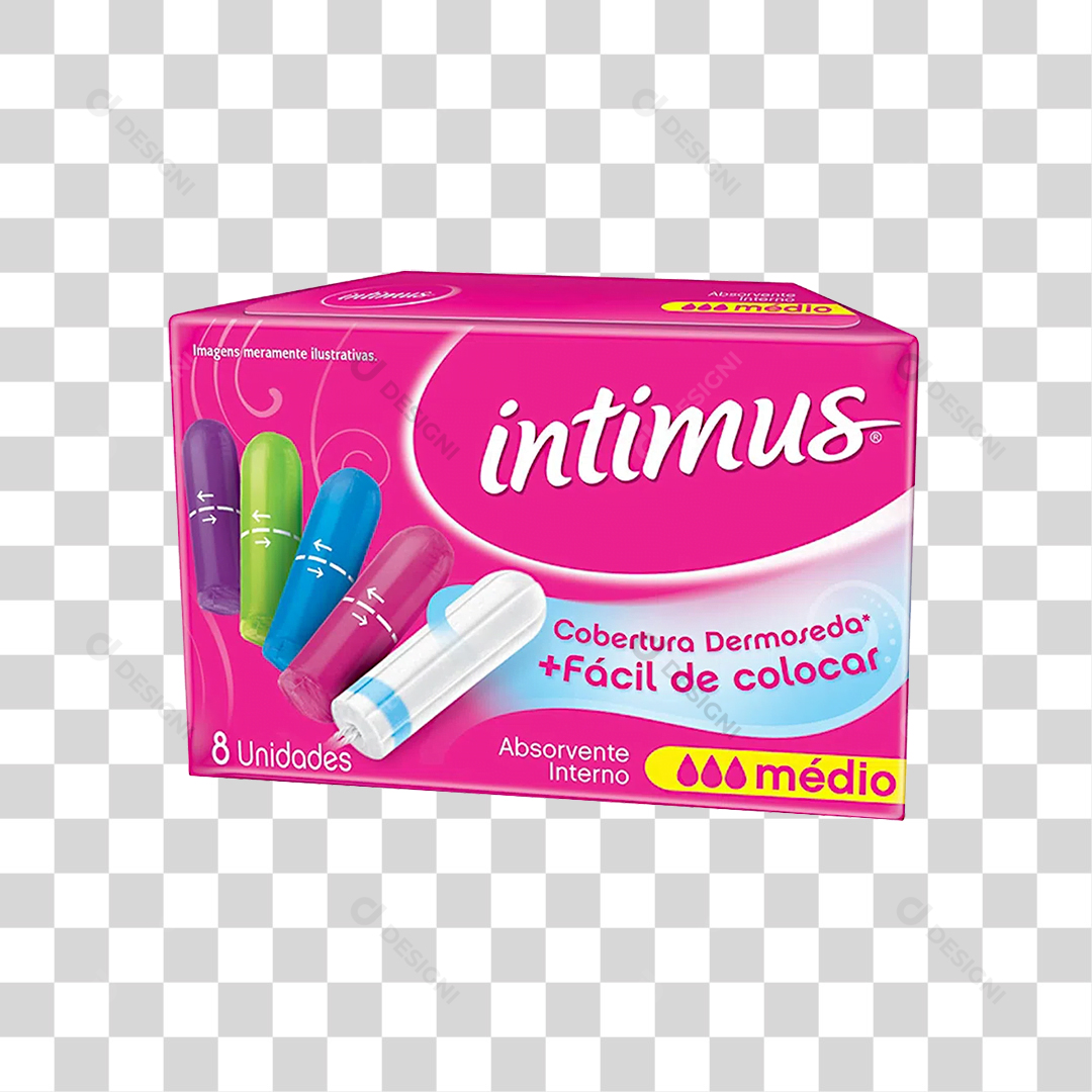 Absorvente Interno Intimus Médio PNG Transparente